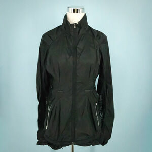 Lululemon Size 10 Black Run Wild Full Zip Long Sleeve Mesh Lightweigt Jacket